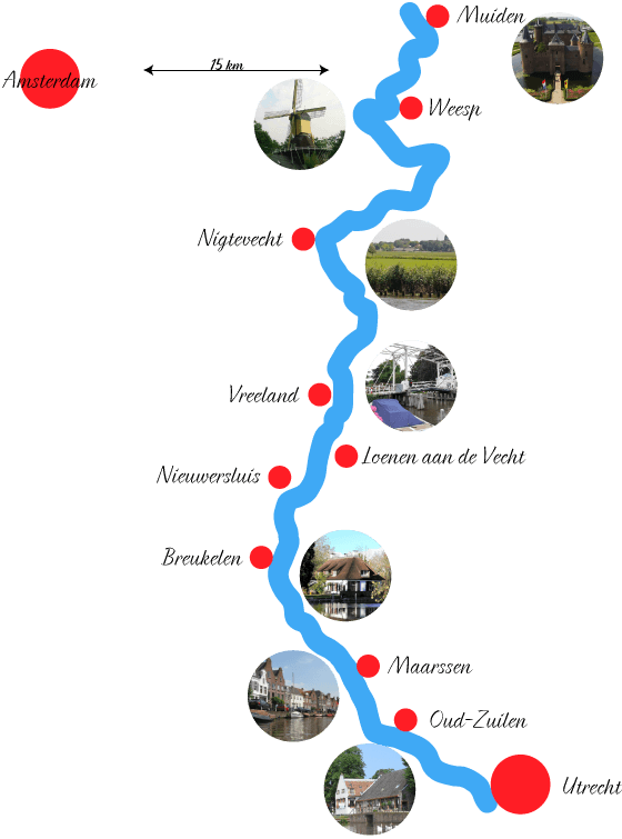 route Vecht River